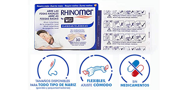 Rhinomer Breathe Right Tira Nasal Pequeña 30 Unidades