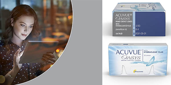 Acuvue Oasys with Hydraclear Plus lentillas quincenales para la fatiga visual oferta