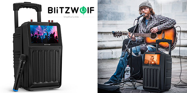 Chollo Altavoz inalámbrico BlitzWolf BW-DM1 de 30 W con pantalla y micro 