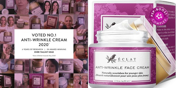 Crema Facial Éclat Natural Skincare con Matrixilo3000 y Argireline de 50 ml barata en Amazon