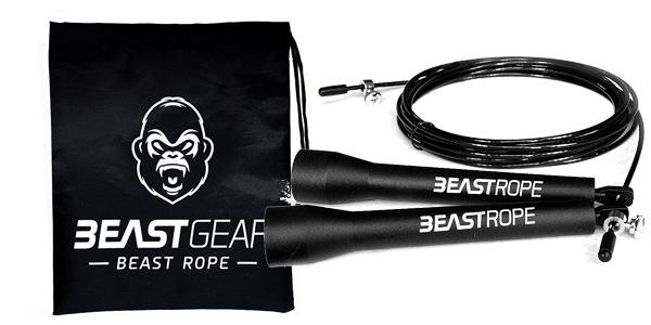 Cuerda para saltar de alta velocidad de Beast Gear barata en Amazon