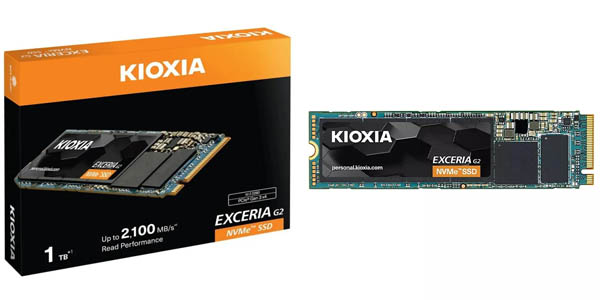 Disco SSD Kioxia EXCERIA G2 de 1 TB M.2 NVMe