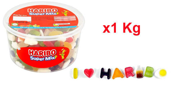 Envase gominolas variadas Haribo Supermix 1kg barato en Amazon