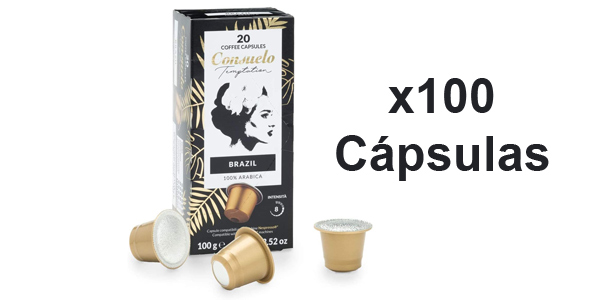 Pack x100 Cápsulas de Café Consuelo Brasil para Nespresso baratas en Amazon