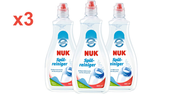 Pack x3 NUK Detergente para Biberones de 500 ml/ud barato en Amazon