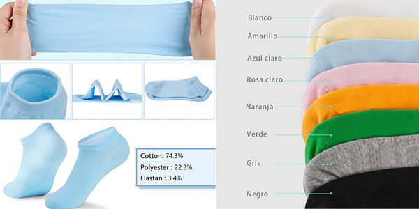 Pack x8 pares calcetines Newdora para mujer chollo en Amazon