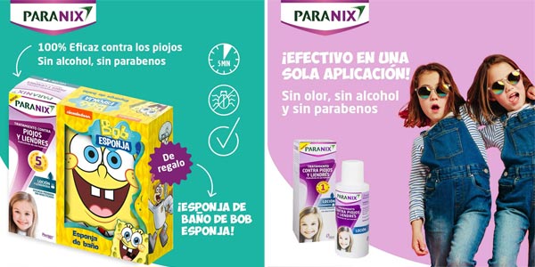 Paranix Loción Antipiojos con esponja de Bob Esponja de regalo chollo en Amazon