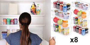 Set x8 Organizadores para la despensa Kichly barato en Amazon
