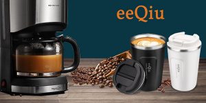 Taza de café para llevar eeQiu barata en Amazon