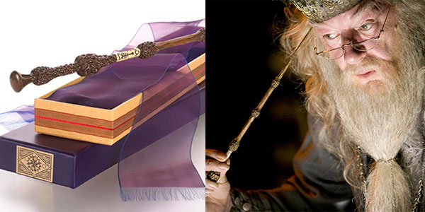 Varita mágica de Dumbledore con caja de Ollivanders barata