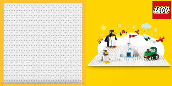 Plancha de juego base blanca LEGO Classic barata en Amazon