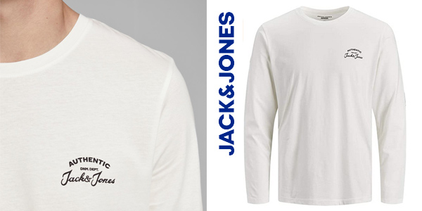 Camiseta de manga larga Jack & Jones Jjhero tee para hombre chollo en Amazon