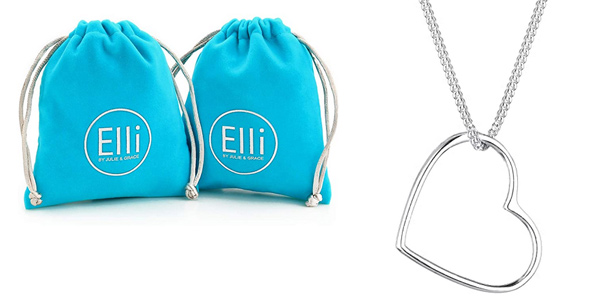 Elli Collares Colgante Corazón en plata de ley 925 barato en Amazon