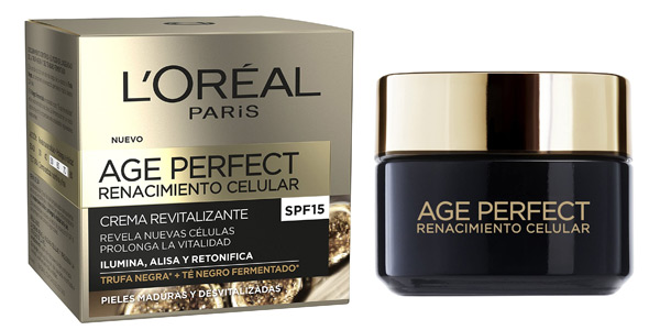 Crema Renacimiento Celular Revitalizante de día L'Oréal Paris Dermo Expertise Age Perfect con SPF15 y 50 ml barata en Amazon