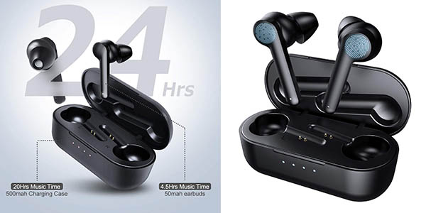 ▷ Chollazo Auriculares Elegiant Bluetooth 5.0 con micrófono dual TWS y  estuche de carga por sólo 10,99€ con cupón descuento (-48%)