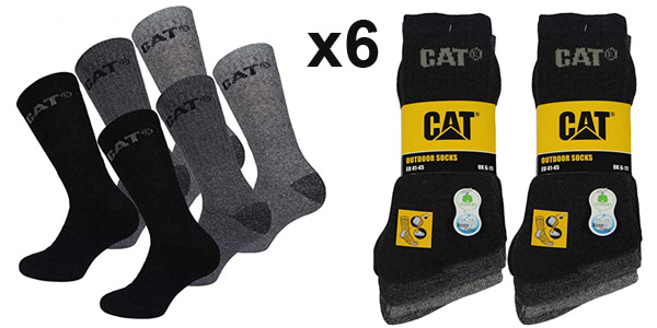 Pack x6 Pares de calcetines Caterpillar Outdoor Socks para hombre baratos en Amazon