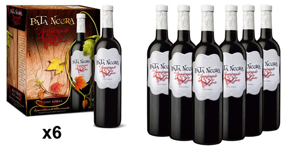Pack x6 Pata Negra Apasionado Vino Tinto D.O Jumilla de 750 ml/ud barato en Amazon