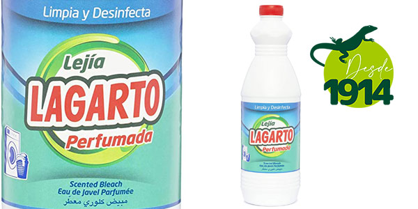 Lagarto Azul Lejía con Detergente - Paquete de 8 x 1500 ml - Total