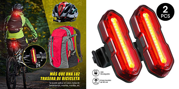 Topelek luces traseras bicicleta chollo