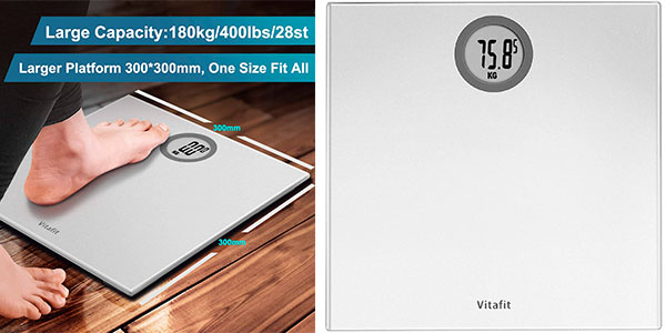 Báscula de baño Vitafit con pantalla LCD barata