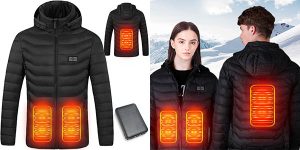 Chaqueta calefactable unisex + powerbank 10000 mAh Mincoo