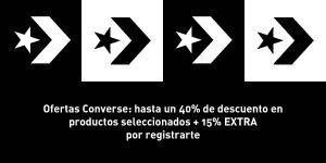 Rebajas en Converse con un 40% en una selección de productos + 15% EXTRA