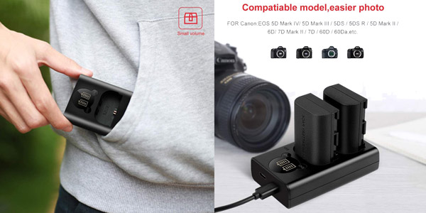 Comprar Pack x2 Baterías Canon + cargador chollo en Amazon
