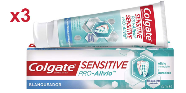 Pack x3 tubos Colgate Sensitive Pro Alivio de 75 ml/ud barato en Amazon
