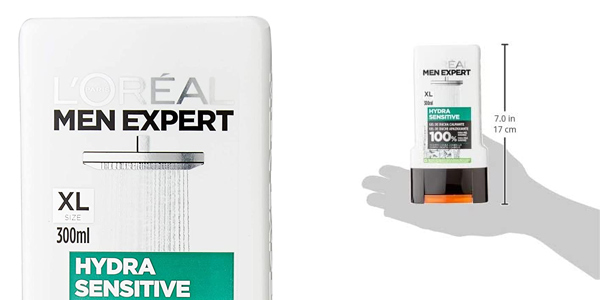 Pack x6 L'Oreal Paris Men Expert Gel de Ducha Calmante Hydra Sensitive para Hombre de 300 ml/ud chollo en Amazon