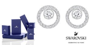 Pendientes Swarovski Creativity Circle Blancos para mujer baratos en Amazon