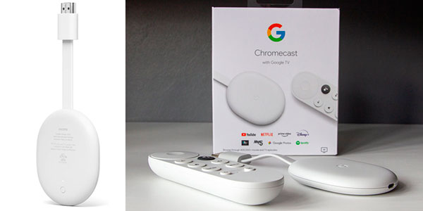 Reproductor multimedia Google Chromecast con Google TV barato