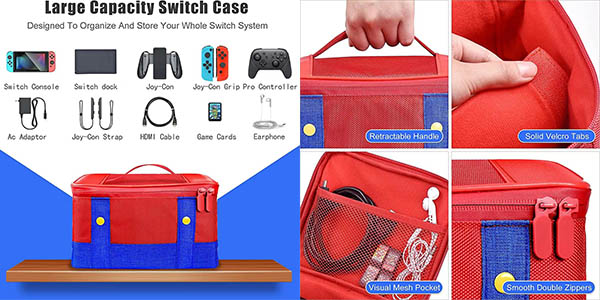 Bolsa de transporte Mario Bros. para Nintendo Switch