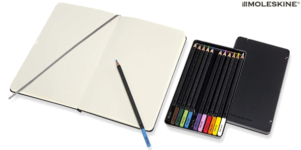 Kit de dibujo con lápices de colores Moleskine BUNDARTCOLA chollo en Amazon
