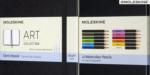 Kit de dibujo con lápices de colores Moleskine BUNDARTCOLA oferta en Amazon