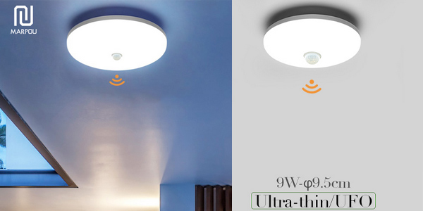 Lámpara LED de techo con Sensor de movimiento PIR barata en AliExpress