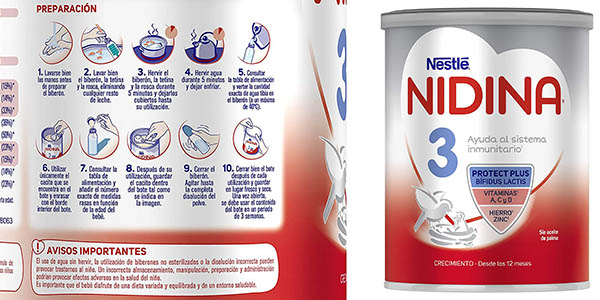 leche infantil Nestlé Nidina 3 pack ahorro