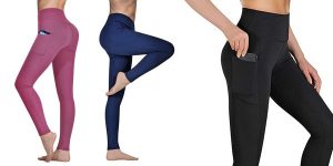 Mallas deportivas de cintura alta Occffy con bolsillo lateral para mujer baratas en Amazon