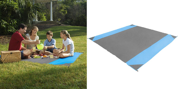 Alfombra de picnic grande, impermeable y fácil de llevar barata en Amazon