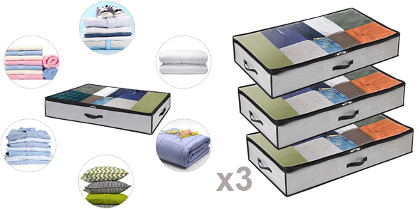 Pack x3 Bolsas de Almacenamiento de gran capacidad GoMaihe para debajo de la cama baratas en Miravia