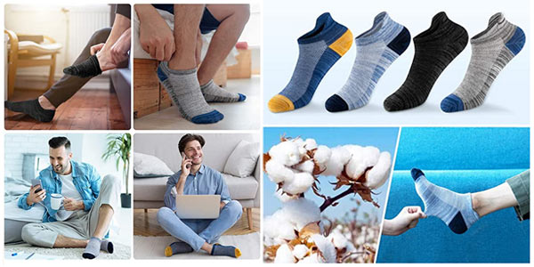Pack x8 calcetines tobilleros Newdora para hombre chollo en Amazon