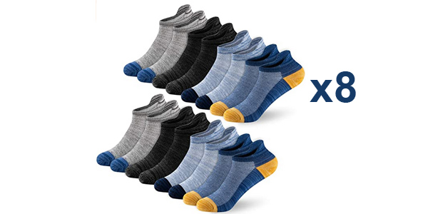 Pack x8 calcetines tobilleros Newdora para hombre baratos en Amazon