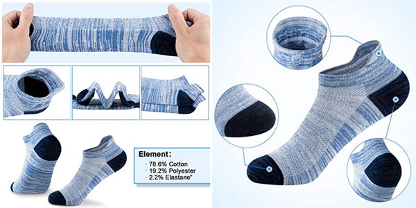 Pack x8 calcetines tobilleros Newdora para hombre oferta en Amazon