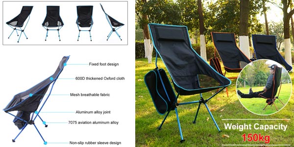 Chollo Silla plegable ultraligera por sólo 18,74€ con envío gratis (72%