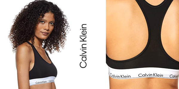 Sujetador deportivo Calvin Klein Modern Cotton para mujer chollo en Amazon