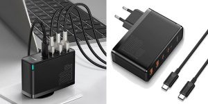 Cargador múltiple USB Baseus C GaN de 100W barato en AliExpress