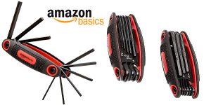 Chollo Juego de llaves hexagonales AmazonBasics plegable (métrico/SAE/TORX)