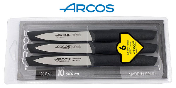 Chollo Pack de 6 cuchillos Arcos Nova de 100 mm de hoja