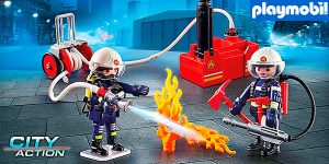 Chollo Set Bomberos con bomba de agua de Playmobil