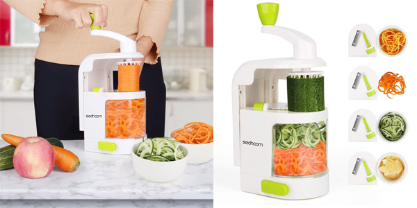 Espiralizador vegetal multifunción Sedhoom para cortar verduras barato en Amazon