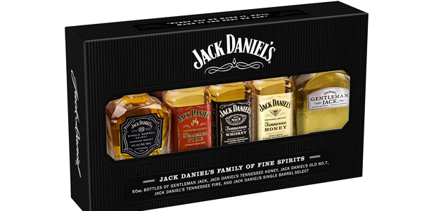 Pack 5 botellitas Jack Daniel's Family of Fine Spirits de 50 ml/ud barato en Amazon